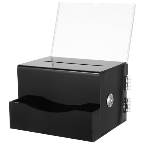 Uonlytech 1Satz Vorschlagsbox mit Schloss Spendenbox aus Acryl für Fundraising und Abstimmungen für Fabriken und Uonlytech 1Satz Vorschlagsbox mit Schloss Spendenbox aus Acryl für Fundraising und Abstimmungen für Fabriken und von Uonlytech