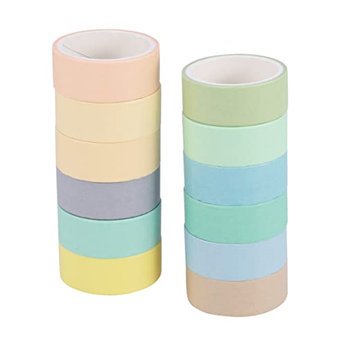 Uonlytech 1Satz Washi Papierband Dekorative Klebebänder DIY Geschenkverpackungsband Washi Tape Macaron für Scrapbooking und Bastelprojekte von Uonlytech