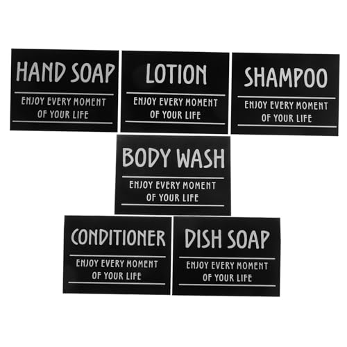 Uonlytech 1Satz Wasserdichte Badezimmeretiketten Set Minimalistische Etiketten für Handshampoo und Duschgel zur Organisation von Flaschen und Behältern von Uonlytech