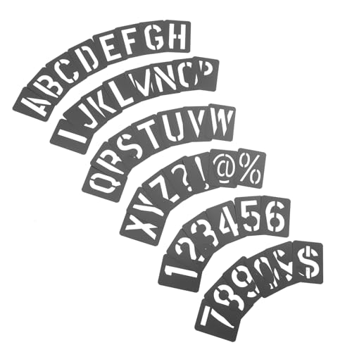 Uonlytech 1Satz Wiederverwendbare Schablonen für Holzmalerei Teiliges Set PP Buchstaben und Alphabetformen für Kreative DIY Projekte und Heimdekoration Malhilfe für Schule von Uonlytech