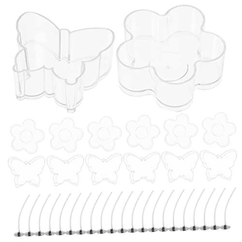 Uonlytech 1Satz Wiederverwendbare Teelichtbecher Kunststoff Schmetterling mit Dochten für DIY Kerzenherstellung Langlebig Leicht Uonlytech 1Satz Wiederverwendbare Teelichtbecher Kunststoff Schmetterling mit Dochten für DIY Kerzenherstellung Langlebig Leicht von Uonlytech