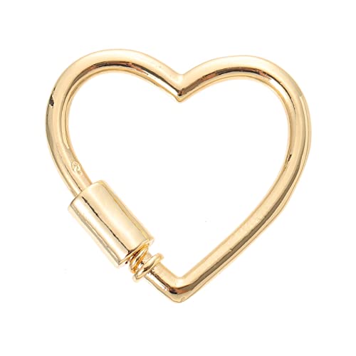 Uonlytech 1Stück Herzförmiger Schraubenschlüsselschloss Karabiner Verschluss für Armbänder DIY Schmuckzubehör Leicht Auszuschalten Uonlytech 1Stück Herzförmiger Schraubenschlüsselschloss Karabiner Verschluss für Armbänder DIY Schmuckzubehör Leicht Auszuschalten von Uonlytech