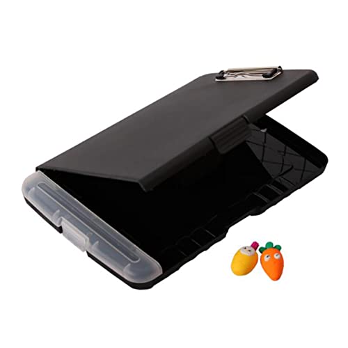 Uonlytech 1Stück Klemmbrett mit Wasserdichter Abdeckung und Stiftschlitz für Schule und Büro Leicht und Praktisch für Notizen und Dokumente Transparent von Uonlytech