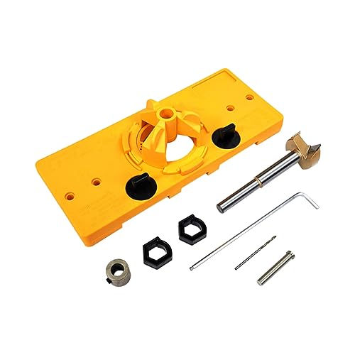 Uonlytech 1Stücke Türscharnierbohrer Set für Präzises Bohren Professionelle Bohrvorrichtung für Zentrierte Scharnieren und Beschlägen für DIY und Gelb Uonlytech 1Stücke Türscharnierbohrer Set für Präzises Bohren Professionelle Bohrvorrichtung für Zentrierte Scharnieren und Beschlägen für DIY und Gelb von Uonlytech