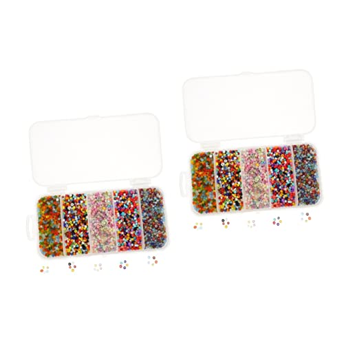 2 Boxen Glasperlen für Diy Schmuckherstellung Gemischte Glasperlen Fächer Box für Armbänder und Bastelprojekte für Ideen und Heimdekoration 2 Boxen Glasperlen für Diy Schmuckherstellung Gemischte Glasperlen Fächer Box für Armbänder und Bastelprojekte für Ideen und Heimdekoration von Uonlytech