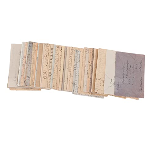 Uonlytech 2 Packungen Notizkarte Papier handgefertigt Journaling aufkleber Collage-Karten Retro-Memo Mini-Schreibkarten Retro-Handbuch-Memo kleines Sammelbuch Nachrichtenkarten Weißer Karton von Uonlytech