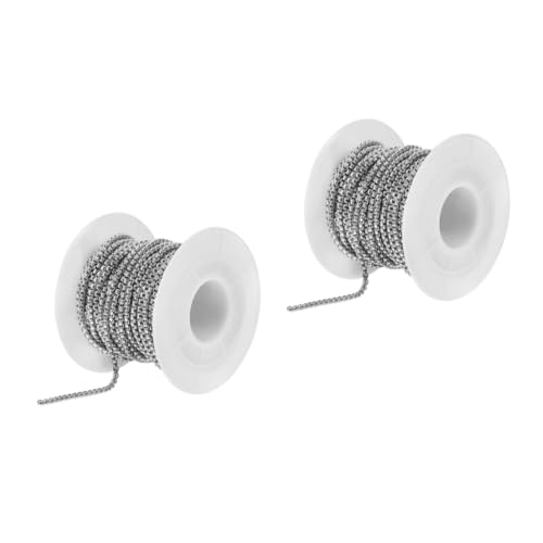 Uonlytech 2 Rollen 10 Stahlketten Perlenketten Für Kettenhalsketten Gliederketten Halskettenketten Quadratische Kugelketten Pulloverketten Schmuckketten 91 M Edelstahl Silber Uonlytech 2 Rollen 10 Stahlketten Perlenketten Für Kettenhalsketten Gliederketten Halskettenketten Quadratische Kugelketten Pulloverketten Schmuckketten 91 M Edelstahl Silber von Uonlytech
