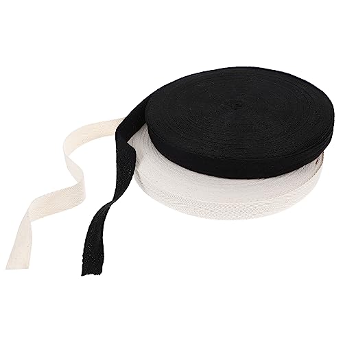 Uonlytech 2 Rollen Baumwoll Gurtband Breites Schrägband Schwarz und Natur für DIY Handwerk Nähen und Dekoration von Kleidung und Taschen Uonlytech 2 Rollen Baumwoll Gurtband Breites Schrägband Schwarz und Natur für DIY Handwerk Nähen und Dekoration von Kleidung und Taschen von Uonlytech