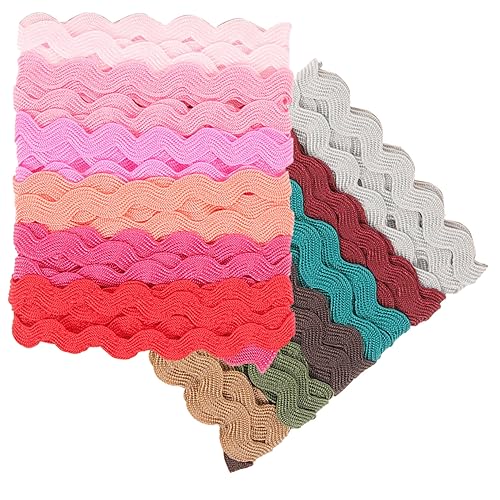 Uonlytech 2 Rollen Bunte Wasserwellenkante Gurtband farbig Randband Spitzenband zum Basteln Verpackung Wellen-Nähband Band mit Wellenbesatz gewelltes Zierband Wellenbandbesatz Polyester Uonlytech 2 Rollen Bunte Wasserwellenkante Gurtband farbig Randband Spitzenband zum Basteln Verpackung Wellen-Nähband Band mit Wellenbesatz gewelltes Zierband Wellenbandbesatz Polyester von Uonlytech