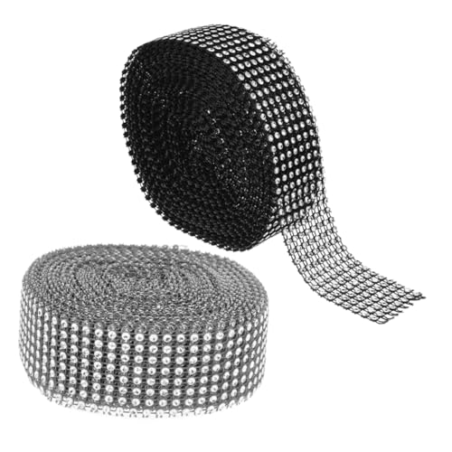 Uonlytech 2 Rollen Diamantfurnier Funkelnder Wickel Schwarzes Strassband Bling-band Glas-strassbänder Heimkehrdekorationen Heimkehrband Bling Wrap Strassband Bling-mesh-band Disco-band Harz Uonlytech 2 Rollen Diamantfurnier Funkelnder Wickel Schwarzes Strassband Bling-band Glas-strassbänder Heimkehrdekorationen Heimkehrband Bling Wrap Strassband Bling-mesh-band Disco-band Harz von Uonlytech