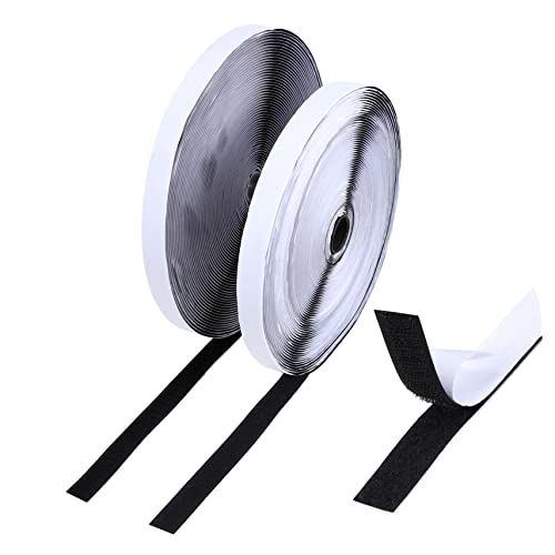 Uonlytech 2 Rollen Klettband Selbstklebend Haken und Flauschband für DIY Projekte Vielseitig Einsetzbar Starke Haftung Rückstandsfrei Ablösbar für Büro und Zuhause von Uonlytech