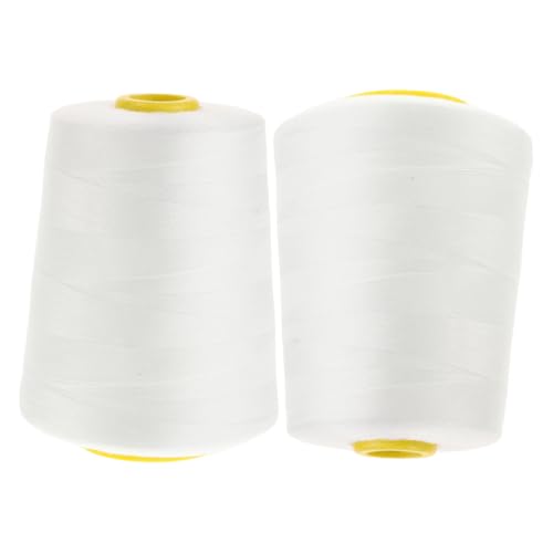 Uonlytech 2 Rollen Nähgarn Nähmaschinen-baumwollgarn Quiltgarn Handnähgarn Dicker Faden Für Heimwerker- Und Kleidungsnähen (5000 Yards) von Uonlytech