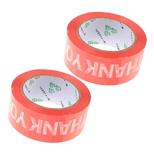 Uonlytech 2 Rollen Pink Dichtband wasserdichtes Dichtungsband Versiegelung Packband klar Klebebandmaskierung Abdichtband Post Verpackung selbstklebendes klebeband bedrucktes Packband Opp rot von Uonlytech