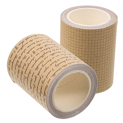 Uonlytech 2 Rollen Retro Klebeband Vintage Washi Tape für Scrapbooking und Diy Bastelprojekte für Handbücher und Alben Repositionierbar und Spurlos Abziehbar von Uonlytech