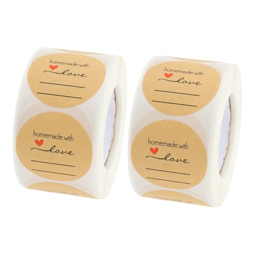 Uonlytech 2 Rollen Runde Backetiketten Selbstklebend Handgemachte Aufkleber für DIY Verpackung Kekssticker Dichtungsaufkleber für Geschenktüten Vielseitige Bastel und Geschenkverpackung Uonlytech 2 Rollen Runde Backetiketten Selbstklebend Handgemachte Aufkleber für DIY Verpackung Kekssticker Dichtungsaufkleber für Geschenktüten Vielseitige Bastel und Geschenkverpackung von Uonlytech