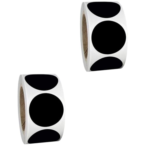Uonlytech 2 Rollen Runde Schwarze PVC Kreidetafel Etiketten pro Rolle Selbstklebende Aufkleber für Haushalt und Büro Beschriften von Flaschen und Dosen Uonlytech 2 Rollen Runde Schwarze PVC Kreidetafel Etiketten pro Rolle Selbstklebende Aufkleber für Haushalt und Büro Beschriften von Flaschen und Dosen von Uonlytech