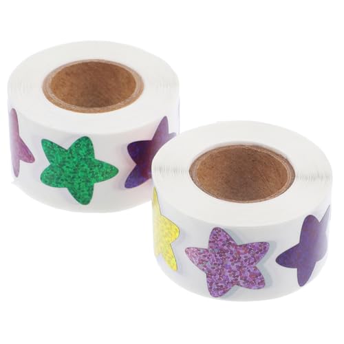 Uonlytech 2 Rollen Selbstklebende Stern Aufkleber Form pro Rolle Dekorative Belohnungssticker für Klassenzimmer und Scrapbooking Uonlytech 2 Rollen Selbstklebende Stern Aufkleber Form pro Rolle Dekorative Belohnungssticker für Klassenzimmer und Scrapbooking von Uonlytech