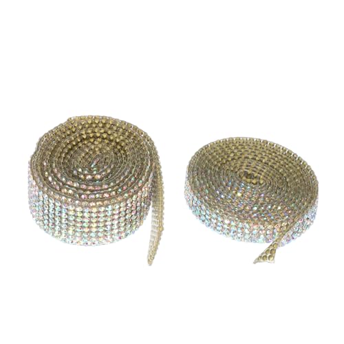 Uonlytech 2 Rollen Selbstklebendes Strassband Hochtemperaturbeständig Glitzernde Dekoration für festliche Geschenkverpackung Vasen Kerzen Schmuck Uonlytech 2 Rollen Selbstklebendes Strassband Hochtemperaturbeständig Glitzernde Dekoration für festliche Geschenkverpackung Vasen Kerzen Schmuck von Uonlytech