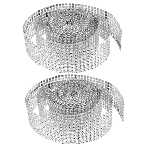 Uonlytech 2 Rollen Silbernetz -Diamantdekoration verschleißfestes Strassband exquisites Strassband austauschbares Strassband Strassbesatz selber machen Kristall Silver Uonlytech 2 Rollen Silbernetz -Diamantdekoration verschleißfestes Strassband exquisites Strassband austauschbares Strassband Strassbesatz selber machen Kristall Silver von Uonlytech