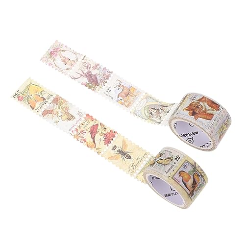 Uonlytech 2 Rollen Vintage Washi Tape Selbstklebendes Klebeband mit Briefmarken Motiven für DIY Basteln Notizbuchdekoration Scrapbooking und Planer Retro Stil Buntes Dekoratives Klebeband Uonlytech 2 Rollen Vintage Washi Tape Selbstklebendes Klebeband mit Briefmarken Motiven für DIY Basteln Notizbuchdekoration Scrapbooking und Planer Retro Stil Buntes Dekoratives Klebeband von Uonlytech