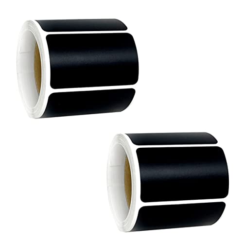 Uonlytech 2 Rollen Wasserdichte Beschriftungsaufkleber PVC Etiketten für Küche Büro Flaschen und Vorratsdosen Einfach Ablösbar und Wiederverwendbar für Organisation und Memos von Uonlytech