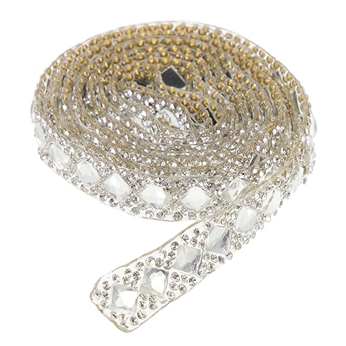 Uonlytech 2 Rollen Wasserfester Strassband Breit Selbstklebendes Glitzerband für DIY Kleidung Kostüme und Bastelverzierung Langlebiges Elegantes Schmuckband für Hochzeiten und von Uonlytech