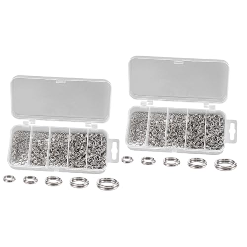 Uonlytech 2 Sätze Anti-rust-stecker Zubehör Sprungringe Für Schmuckherstellung Kunsthandwerk Teilt Schlüssel Metallringe Ringe Zum Handwerk Rostfreier Stahl 500 Stück * 2 Uonlytech 2 Sätze Anti-rust-stecker Zubehör Sprungringe Für Schmuckherstellung Kunsthandwerk Teilt Schlüssel Metallringe Ringe Zum Handwerk Rostfreier Stahl 500 Stück * 2 von Uonlytech