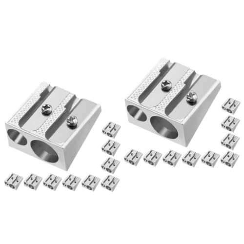 Uonlytech 2 Sätze Bleistiftspitzer Kunst Skizzierung Zeichnung Anspitzer Bleistiftschärfer Schulmaterial Für Masse Aluminiumlegierung Silber 10 Stück * 2 Uonlytech 2 Sätze Bleistiftspitzer Kunst Skizzierung Zeichnung Anspitzer Bleistiftschärfer Schulmaterial Für Masse Aluminiumlegierung Silber 10 Stück * 2 von Uonlytech