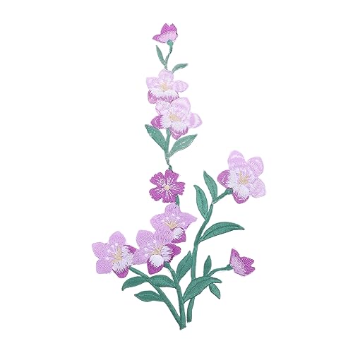 Uonlytech 2 Sätze Blumen Stickerei Patches Für Kleidung Applikationen Für Diy Reparatur Für Taschen Hüte Und Schuhe Leicht Anzubringen Lila Farbdesign 2 Stück * 2 von Uonlytech