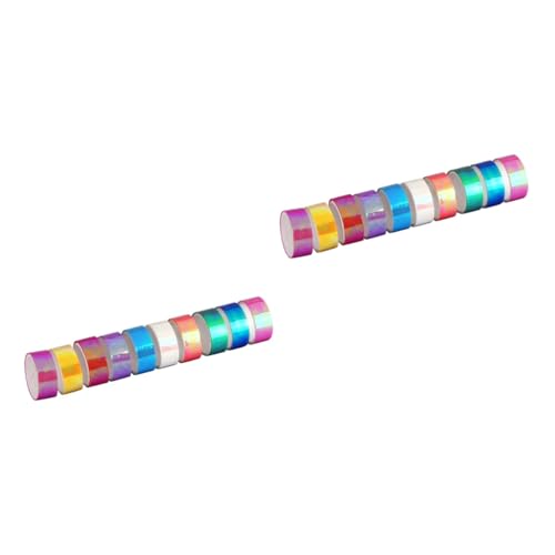 Uonlytech 2 Sätze Buntes Glitzerklebeband Dekoratives Klebeband Für Scrapbooking Diy Handwerk Und Planung Wasserdichtes Farbenfrohes Washi Tape Für Kreative Projekte Und 10rolle*2 von Uonlytech