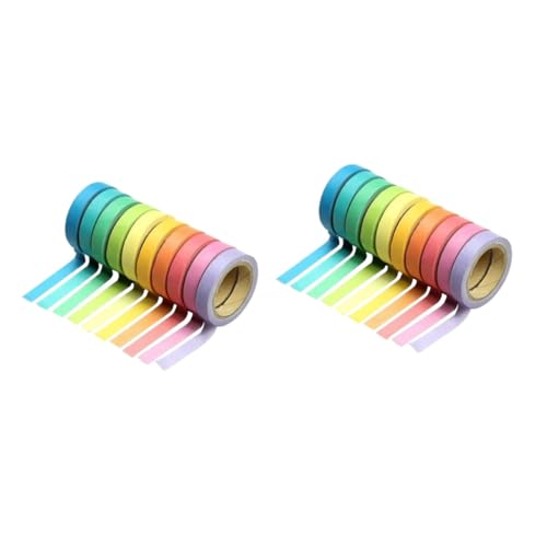 Uonlytech 2 Sätze Chic Washi Tape Diy Papier Klebeband Für Gestalten Für Fotoalben Scrapbooking Und Persönliche Dekoration Farben 20 Rollen * 2 von Uonlytech