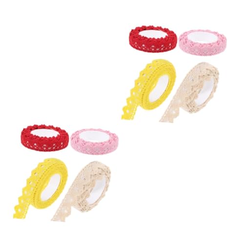 Uonlytech 2 Sätze Dekoratives Spitzenband Baumwolle Teiliges Gelb Und Rot Vielseitig Einsetzbar Für Diy Bastelprojekte Verpackungen Und Festdekorationen 4 Stücke * 2 Uonlytech 2 Sätze Dekoratives Spitzenband Baumwolle Teiliges Gelb Und Rot Vielseitig Einsetzbar Für Diy Bastelprojekte Verpackungen Und Festdekorationen 4 Stücke * 2 von Uonlytech