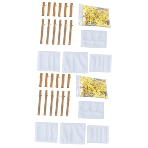 Uonlytech 2 Sätze Diy Silikon Haarspangen Gussform Set Stilvolle Silikonformen für Kreative Haaraccessoires Langlebig Wiederverwendbar für Handarbeit und Bastelprojekte von Uonlytech