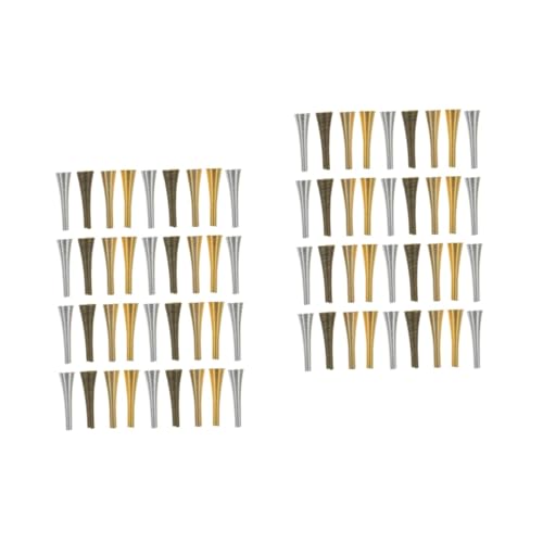 Uonlytech 2 Sätze Diy Trompetenblume Perlenkappen Perlenkappen Für Schmuckherstellung Zubehör Für Armbänder Und Bastelprojekte Leicht Und Vielseitig Einsetzbar 36 Stücke * 2 von Uonlytech