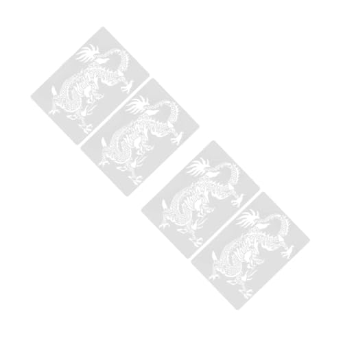 Uonlytech 2 Sätze Drachenform-malvorlage Malschablonen Drachen-schablone Drachenschablonen Zum Malen Schablone Für Das Gravieren Malvorlagen Schablonenvorlage Zum Malen Pvc Weiß 2 Stücke * 2 von Uonlytech