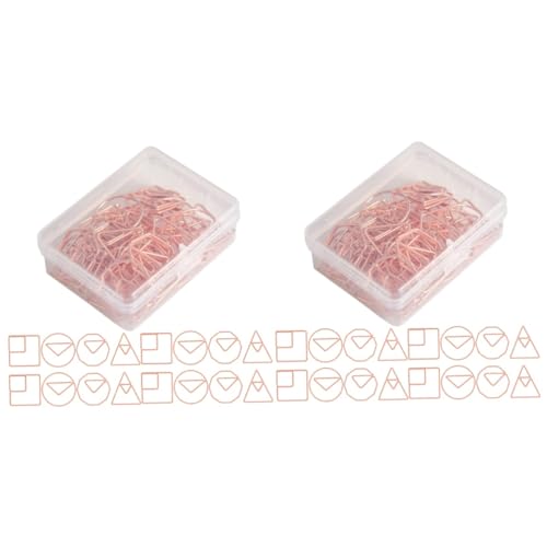 Uonlytech 2 Sätze Elektropapierstift Mini Farbig Schlüssel Süße Büroklammern Neuheitsdateiclip Bunt Papier Organisieren Clip Papierclip Praktische Büroklammern Eisen Roségold 60 Stück * 2 von Uonlytech