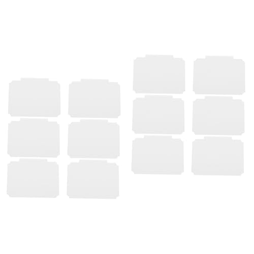 Uonlytech 2 Sätze Etikettenhalter Hängend Etikettenclips Für Körbe Tag -clip Behälter Speicherkörbeschildetikett Etiketten Für Speisekörbe Körbe Beschriftungen Abnehmbar Pvc Weiß 8 Stück * 2 von Uonlytech