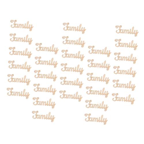 Uonlytech 2 Sätze Familieholzspäne Liebeszeichen Für Wohnkultur Familien-wohnkultur Brief Holzanhänger Für Familienornamente Hängende Wohnkultur Handwerk Holz Tag Hölzern 30 Stück * 2 von Uonlytech
