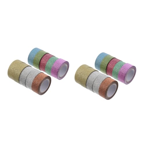 Uonlytech 2 Sätze Glitzerband Farbiges Klebeband Blumendekoration Abdeckband Farbig Glitzerndes Abdeckband Farbklebeband Klebriges Papierband Glanzband Japanisches Papier 10 Stück * 2 Uonlytech 2 Sätze Glitzerband Farbiges Klebeband Blumendekoration Abdeckband Farbig Glitzerndes Abdeckband Farbklebeband Klebriges Papierband Glanzband Japanisches Papier 10 Stück * 2 von Uonlytech