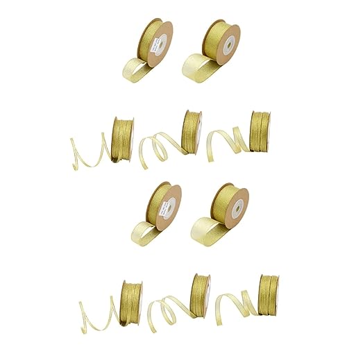 Uonlytech 2 Sätze Glitzernde Geschenkbänder Diy Ribbed Band Polyester Für Partyverpackung Gartenarbeit Und Blumenverpackung 5rolle*2 von Uonlytech