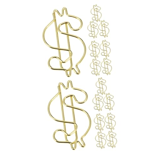 Uonlytech 2 Sätze Goldene Paperklamme Elektroplieren Papierklammern Geformt Papierclips Runden Das Büro Miniklammern Für Papier Bürobedarf Büroklammer Beachten Legierung 10 Stück * 2 von Uonlytech