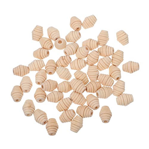 Uonlytech 2 Sätze Holzperlen Diy Schmuckzubehör Naturholzperlen Für Armbänder Und Handwerksprojekte Für Kreative Bastelideen 50 Stück * 2 von Uonlytech