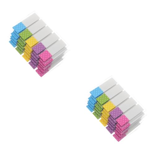 Uonlytech 2 Sätze Index-label Transparente Pads Farbige Etiketten Für Seitenmarkierungen Klebrige Registerkarten Für Lesezeichen Klebrige Lesezeichen-tabs 6 Packungen * 2 von Uonlytech