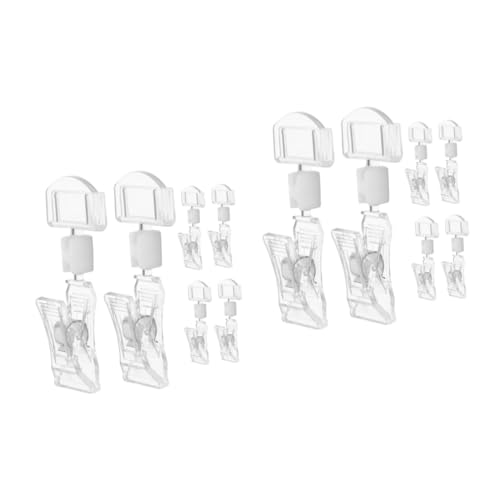 Uonlytech 2 Sätze Kartentyppreisschild Für Zeichen Einzelhandelsclip Einzelhandelsdisplay Schwenken Clips Für Schilderhalter Aus Kunststoff Klemme Für Einzelhandelsschilder Acryl 6 Stück * 2 von Uonlytech