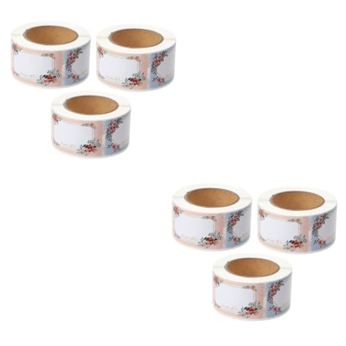 Uonlytech 2 Sätze Leerer Name Aufkleber Blumen- Kleine Etiketten Blumig Leere Namensetiketten Name Tags Blumenaufkleber Blumenetiketten Papier 3 Rollen * 2 von Uonlytech
