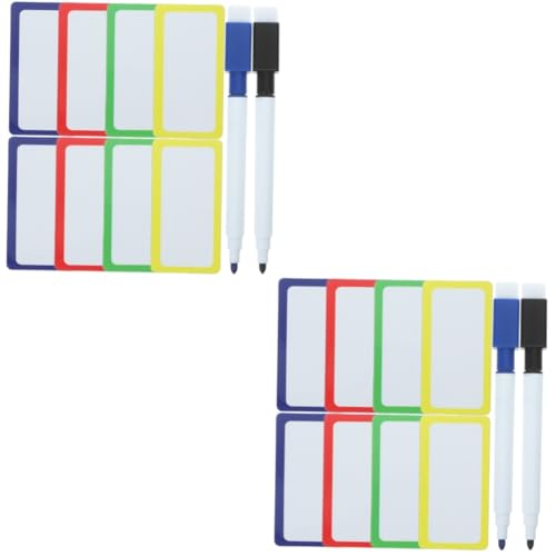 Uonlytech 2 Sätze Magnetische Whiteboard-Aufkleber Magneter Löschen Magnetetiketten für Whiteboard leere Magnetaufkleber magnetische, trocken abwischbare Etiketten Plastik Zufällige Farbe von Uonlytech