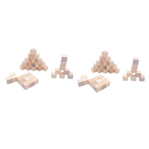 Uonlytech 2 Sätze Mini Holzbauklötze Präzise Geschnittene Holzquader Für Kreative Bastelprojekte Für DIY Anwendungen 36 Stück * 2 von Uonlytech