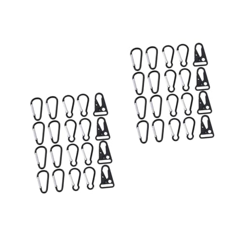 Uonlytech 2 Sätze Multifunktionale Aluminium Haken mit D Ring und Hoist Clasp für Camping Wandern Angeln Schwarz D Haken Hoist Clips Schnapphaken Uonlytech 2 Sätze Multifunktionale Aluminium Haken mit D Ring und Hoist Clasp für Camping Wandern Angeln Schwarz D Haken Hoist Clips Schnapphaken von Uonlytech