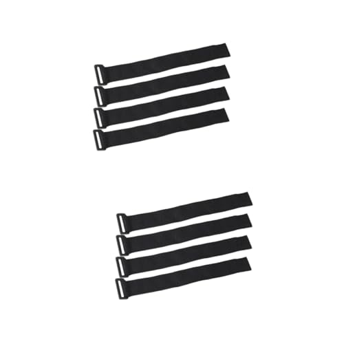 Uonlytech 2 Sätze Multifunktionale Nylon Klettbänder Für Kabelmanagement Wiederverwendbare Und Selbstklebende Elastische Straps Schwarz Für Täglichen Gebrauch 4 Stück * 2 von Uonlytech