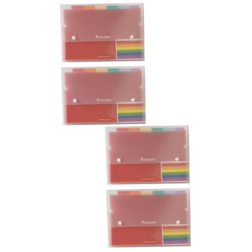 Uonlytech 2 Sätze Multifunktionale Pack Kunststoff Ordner Mit Fächern Und Druckverschluss Bunte Aktenordner Für Dokumente Für Büro Schule Und Zuhause 2 Stücke * 2 von Uonlytech